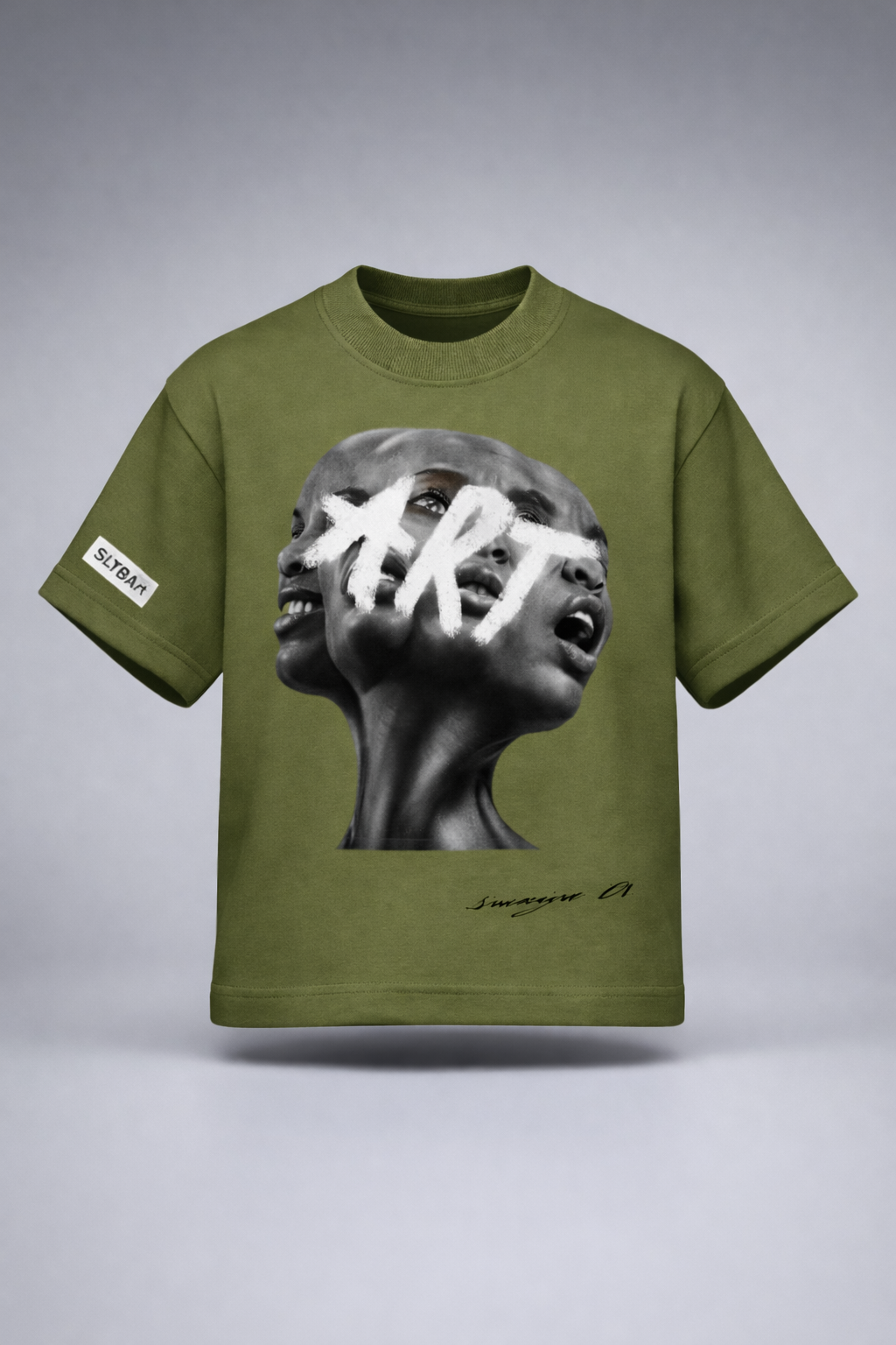 “MOODSWINGS” Olive Green Tee