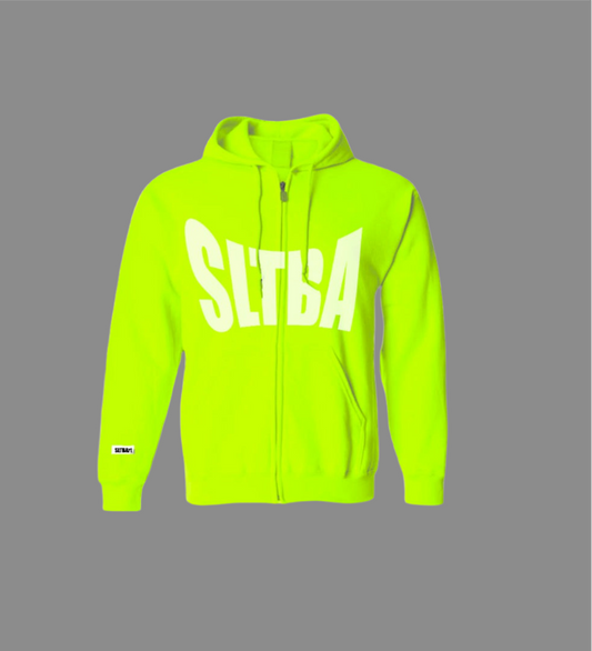 “Patched” V2 zip-up (lime)